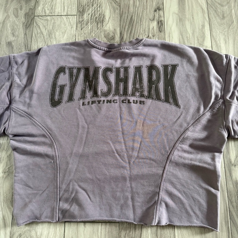 Gymshark Purple Cropped Crewneck Sweater - Picture 2 of 4